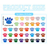 36Pcs 36 Colors Paw Print Computerized Embroidery Cloth Iron on Patches PATC-TAC0001-08-11