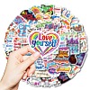 50Pcs Paper Self-Adhesive Picture Stickers AJEW-S036-08-3