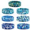 Handmade Polymer Clay Heishi Surfer Stretch Bracelets Set sgBJEW-SW00099-03-1