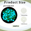 100Pcs Synthetic Luminous Stone Beads Strands G-SP0001-44A-2