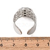 304 Stainless Steel Cable Chain Cuff Ring Components SA-CBA94B1-01P-03-3