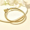 304 Stainless Steel Twisted Bangles for Women BJEW-U021-06G-2