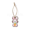 8Pcs Easter Theme Printed Wood Pendant Decorations HJEW-JM02919-4