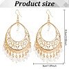 ANATTASOUL 2 Pairs 2 Colors Glass Seed Beaded Teardrop Chandelier Earrings EJEW-AN0002-29-2