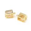 Brass Micro Pave Clear Cubic Zirconia European Beads CU-CBA9CBD-08G-2