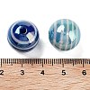 UV Plating Rainbow Iridescent Acrylic Beads OACR-F009-05-3