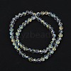 Transparent Electroplate Glass Beads Strands EGLA-N002-34C-C25-2