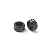 Ion Plating(IP) 304 Stainless Steel Grooved Beads STAS-WH0055-04EB-1