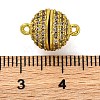 Brass Micro Pave Clear Cubic Zirconia Magnetic Clasps KK-A230-02C-G-3