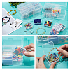 Rectangle PP Plastic Bead Organizer Storage Box with 12Pcs Small Plastic Hinged Lid Beads Containers CON-WH0088-32-3