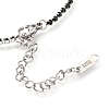304 Stainless Steel Rhinestone Cup Chain Bracelets AJEW-B004-01A-2