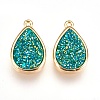 Resin Imitation Druzy Crystal Pendants KK-O101-A04-1