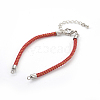 Adjustable Nylon Cord Bracelet Making MAK-F026-B01-P-1