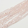 Electroplate Glass Beads Strands EGLA-D018-8x8mm-32-1