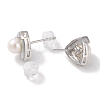 Anti-Tarnish Sterling Silver Stud Earrings EJEW-C087-07B-P-2