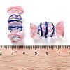 Transparent Acrylic Enamel Beads OACR-P027-01G-3