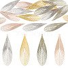 16Pcs 4 Colors Brass Filigree Pendants KKC-TA0001-08B-1