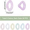 CHGCRAFT 216Pcs 6 Colors Acrylic Luminous Linking Rings MACR-CA0001-26-2