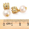 Rack Plating Brass Micro Pave Clear Cubic Zirconia Pendants KK-M258-11G-3