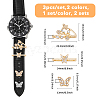 2 Sets 2 Colors Alloy Watch Band Clasps FIND-FH0009-39-2