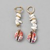 Alloy Shell Shape Leverback Earrings EJEW-WH0004-194B-1