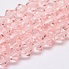 Imitate Austrian Crystal Bicone Glass Beads Strands X1-GLAA-F029-4x4mm-15-1