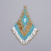 Handmade Japanese Seed Beads Tassels Pendants X-SEED-P003-03A-2