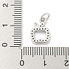 Rack Plating Brass Micro Pave Clear Cubic Zirconia Pendants KK-B093-17P-3