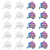 DICOSMETIC 40Pcs 2 Colors Tibetan Style Zinc Alloy Pendants FIND-DC0003-03-1