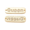 Brass Micro Pave Cubic Zirconia Links ZIRC-L093-32G-2