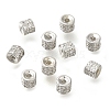 925 Sterling Silver Micro Pave Clear Cubic Zirconia Spacer Beads STER-U006-14P-2