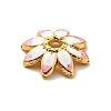 Multi-Petal Alloy Enamel Bead Caps FIND-G029-02G-06-3