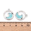 Ocean Theme Alloy Enamel Pendants ENAM-CJC0022-14B-AS-3