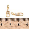 SHEGRACE Brass Micro Pave Clear Cubic Zirconia Charms XGRQ4N510-726G-3