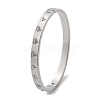 304 Stainless Steel Rhinestone Bangles for Women BJEW-Z092-15P-5