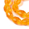 Transparent Glass Beads Strands EGLA-A037-T6x8mm-D08-3