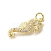 Brass Micro Pave Cubic Zirconia Pendants KK-R002-18G-2