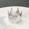 304 Stainless Steel Open Cuff Ring for Women RJEW-M025-04P-3