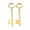 Tibetan Style Alloy Skeleton Key Large Pendants TIBEP-S105-G-RS-3