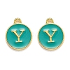 Golden Plated Alloy Enamel Charms LS-ENAM-Q437-15Y-1