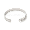 Non-Tarnish 304 Stainless Steel Textured Cuff Bangles BJEW-A003-04P-3