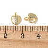 Brass Micro Pave Clear Cubic Zirconia Pendants KK-Q031-44G-03-3