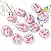 Handmade Porcelain Bright Glazed Beads PW-WG20130-07-1