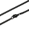 304 Stainless Steel Hollow Moon Cat Shaped Pendant Box Chain Necklaces NJEW-M010-06-3