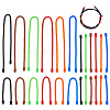 CRASPIRE 24Pcs 24 Style Reusable Silicone Cable Tie AJEW-CP0001-94-1