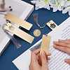 Fingerinspire 4Pcs 2 Style Brass Rectangle Bookmark with Tassel for Student Teacher Book Lovers KK-FG0001-14-3