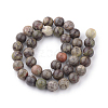 Natural Flower Agate Beads Strands G-Q462-4mm-34-2