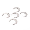 201 Stainless Steel 2-Loop Link Charms X-STAS-N090-LA039-P-4