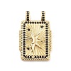 Rack Plating Brass Micro Pave Cubic Zirconia Pendants KK-G512-27G-1