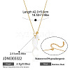 Ocean Natural Shell Fish Pendant 304 Stainless Steel Chain Necklaces for Women WGCFF8B-02-2